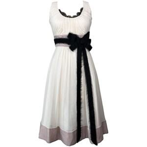 Y2K Romantic Lace Coquette Bow Silk Dress size 4